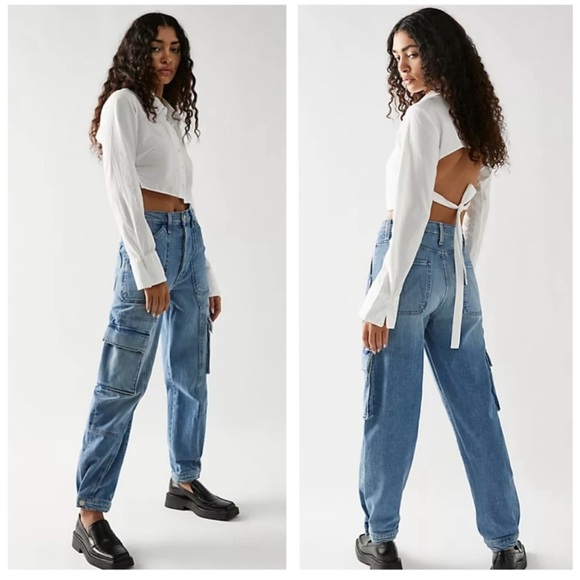 MOTHER Denim - Mother the Curbside Cargo Flood Jeans in Herbal Remedy 29